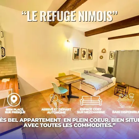 Cocon Nimois Plein Coeur-rue Fresque Arenes A 50 M 尼姆